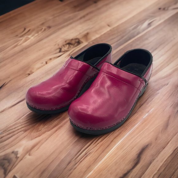 Sanita Shoes - Sanita Patent Leather Pink Clogs Size 7.5